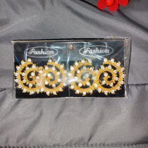 Sparkling Golden Spiral Earrings: A Statement of Elegance